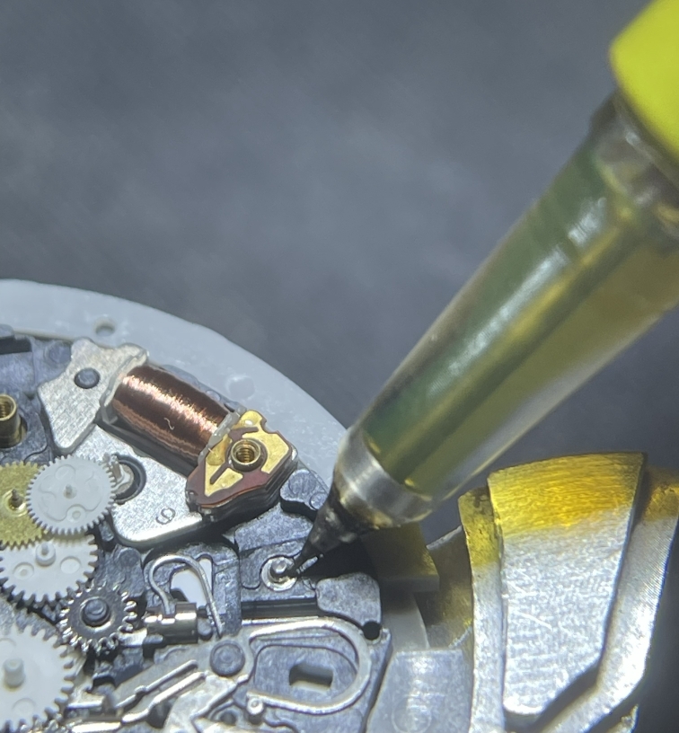 Uurwerk oliën
